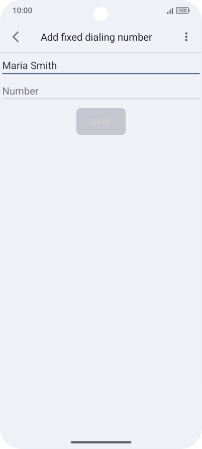 Press Number and key in the required phone number.