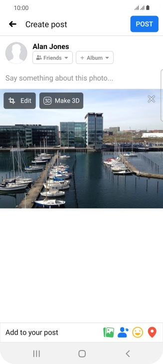 Press the text input field and key in the required text.