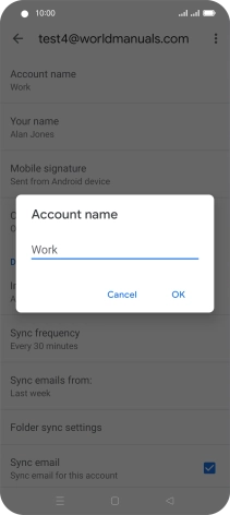 Press OK and key in the required name. Press OK and key in the required name.