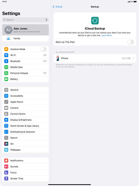 Press the indicator next to 