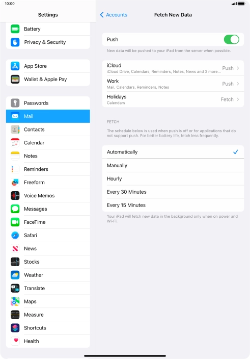Press the indicator next to Press the indicator next to
