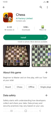 Press Install and follow the instructions on the screen to install the app.