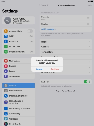 Press Continue. Press Continue.