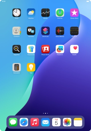 Press and hold anywhere on the home screen.