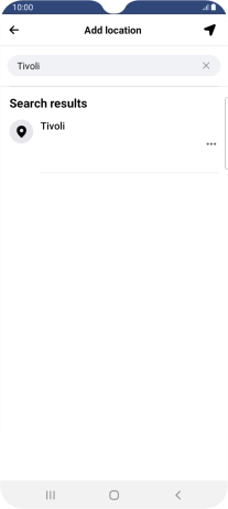 Press the required location.