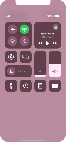 Press the required function to open an application or turn the function on or off.
