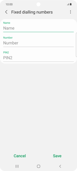 Press Name and key in the required name.