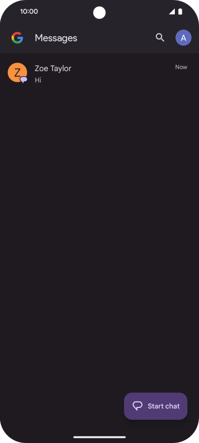 Press the profile icon.