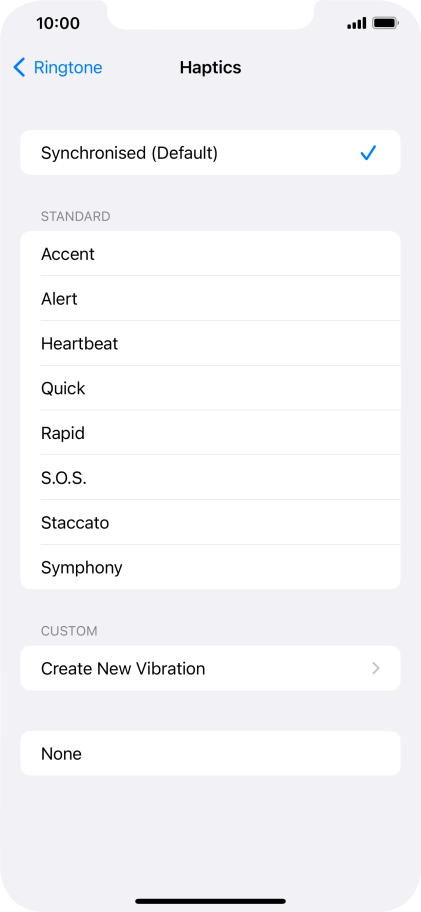 Press the required setting to turn on the function.