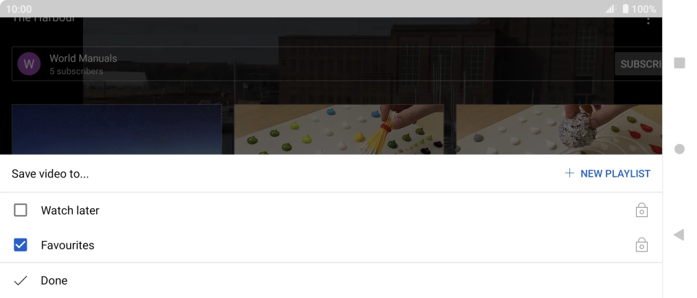 Press the required playlist. Press the required playlist.