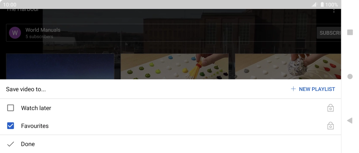 Press the required playlist. Press the required playlist.