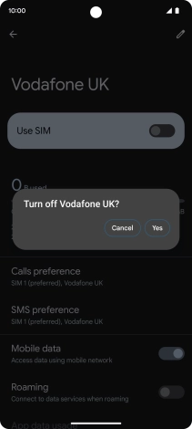 If you turn off use of the price plan, press Yes.