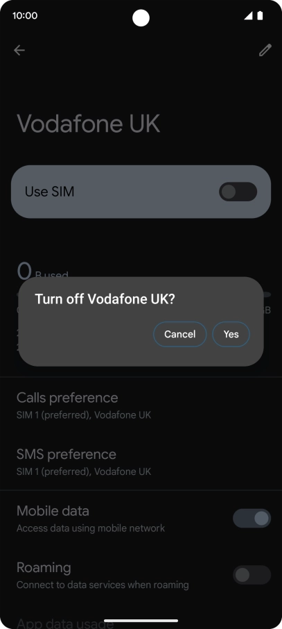 If you turn off use of the price plan, press Yes.