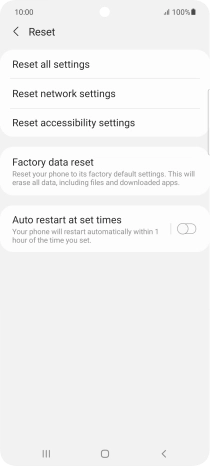 Press Factory data reset.