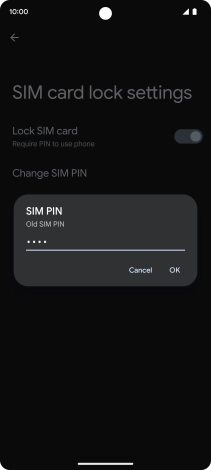 Key in your current PIN and press OK.