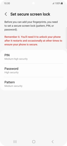 Press the required phone lock code and follow the instructions on the screen to create an additional phone lock code.