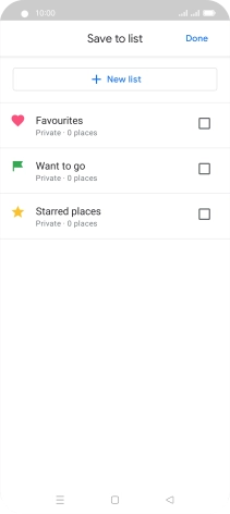 Press the required setting.