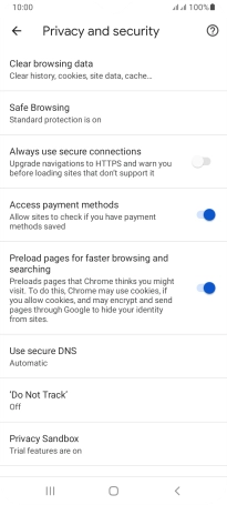 Press Clear browsing data. Press Clear browsing data.