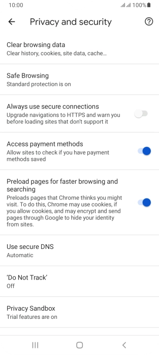 Press Clear browsing data. Press Clear browsing data.