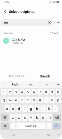 Press the required contact. Press the required contact.
