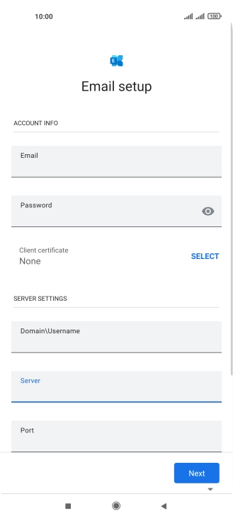Press the field below 