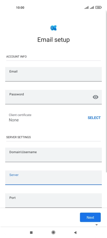 Press the field below 