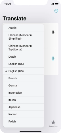Press the required source language.