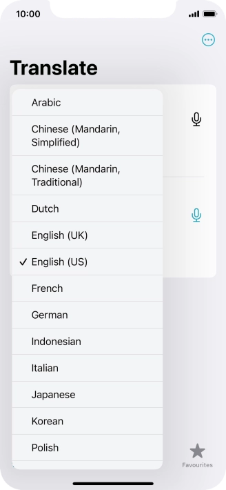 Press the required source language.