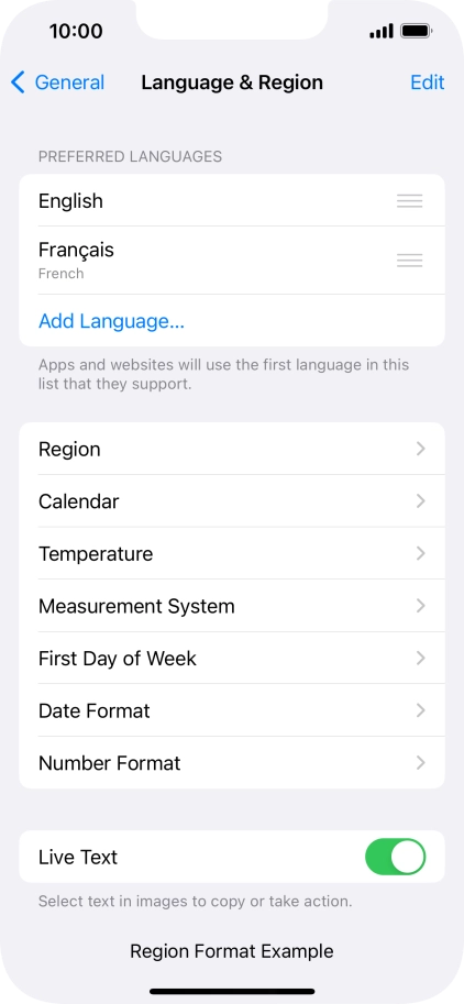 To subsequently select another language as the default language, press the move icon next to the required language and drag it to the top of the list. To subsequently select another language as the default language, press the move icon next to the required language and drag it to the top of the list.