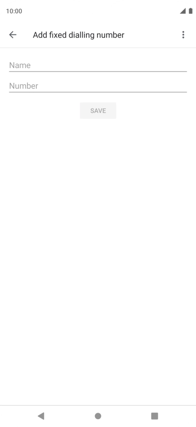 Press Name and key in the required name.