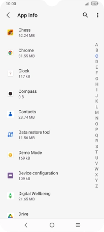 Press the required app.