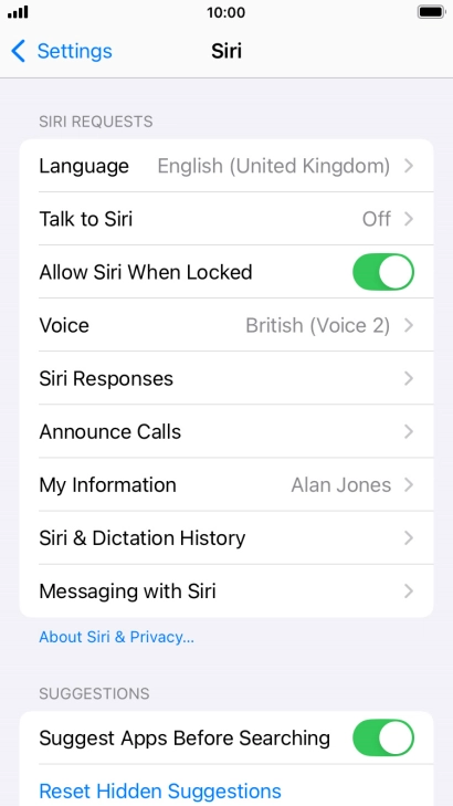 Press the indicator next to 