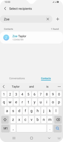 Press the required contact. Press the required contact.