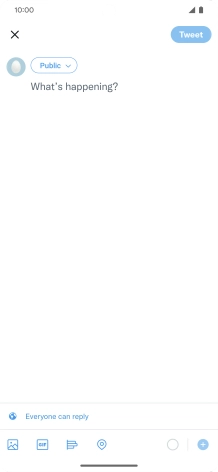 Press the text input field.