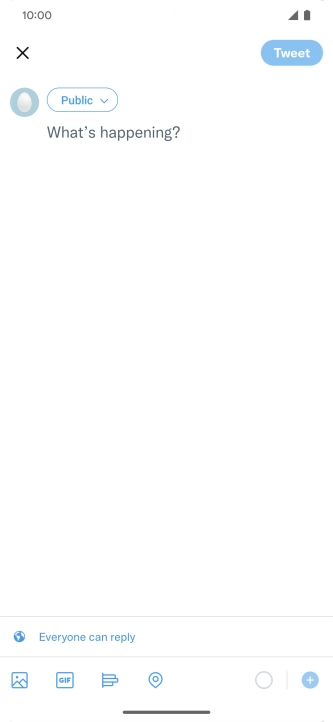 Press the text input field.