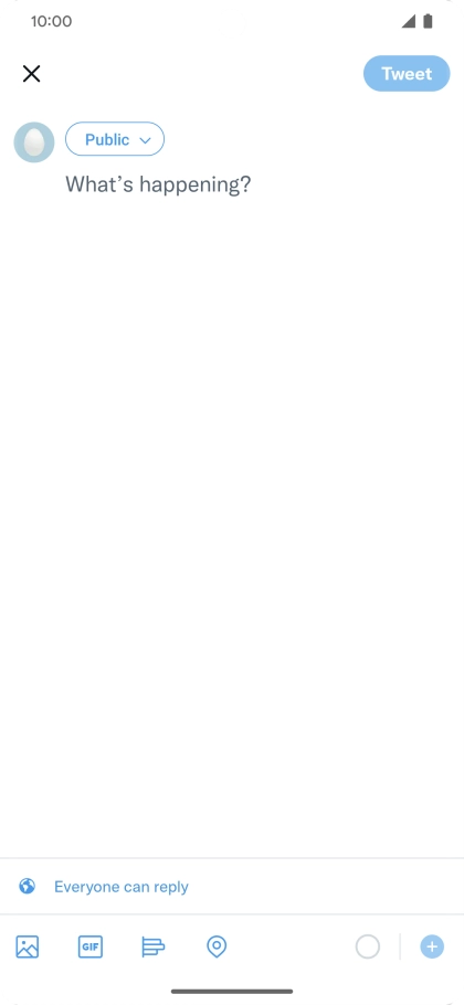 Press the text input field.