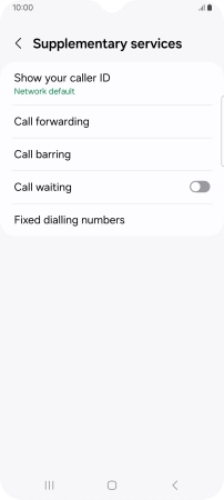 Press Call forwarding.