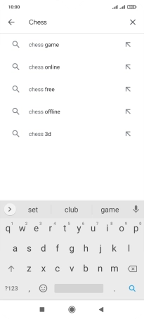 Key in the name or subject of the required app and press the search icon.
