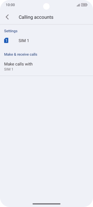 Press the name of the SIM.