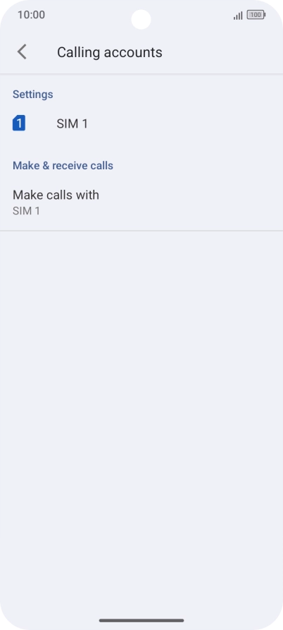 Press the name of the SIM.