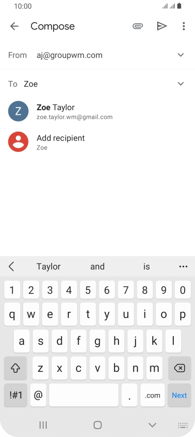Press the required contact.