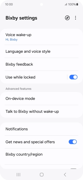 Press Voice wake-up and follow the instructions on the screen to turn automatic activation on or off.