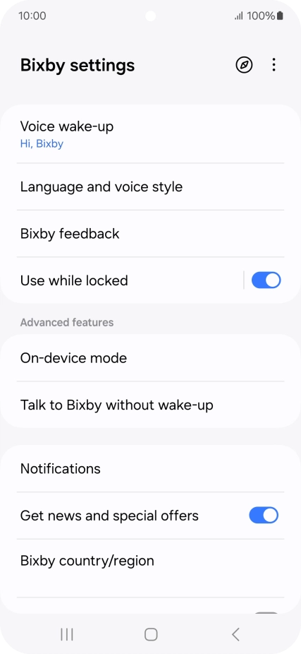 Press Voice wake-up and follow the instructions on the screen to turn automatic activation on or off.
