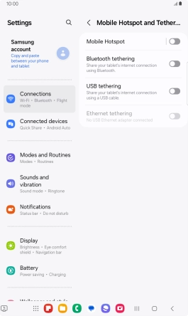 Press Mobile Hotspot.