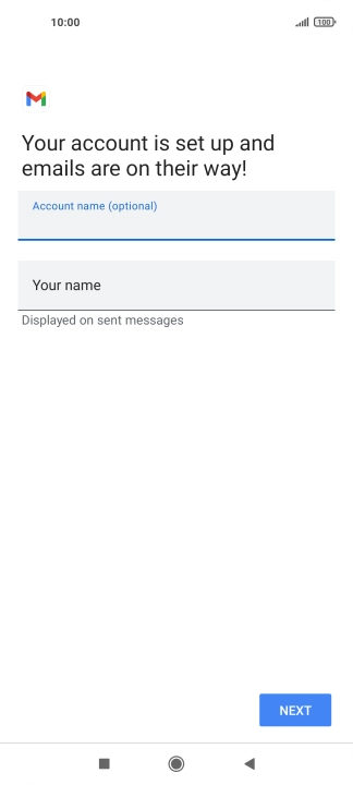 Press Your name and key in the required sender name.