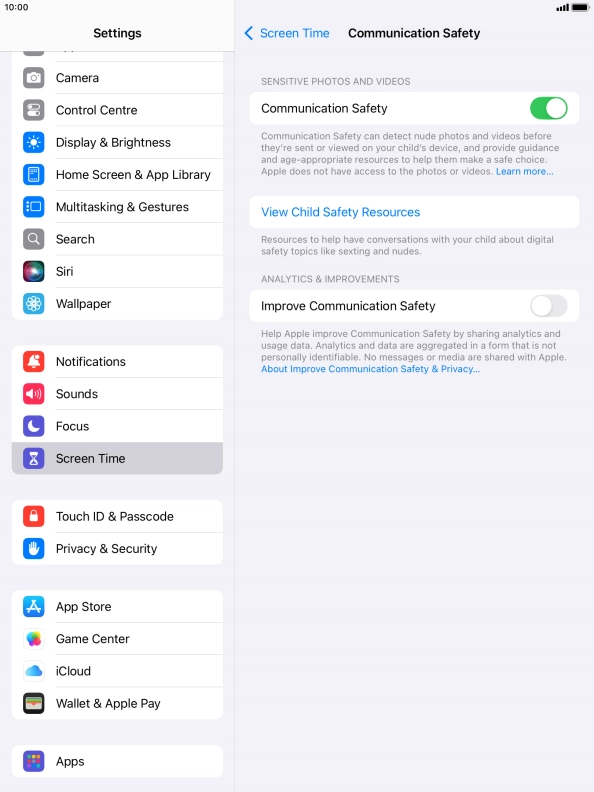 Press the indicator next to Press the indicator next to