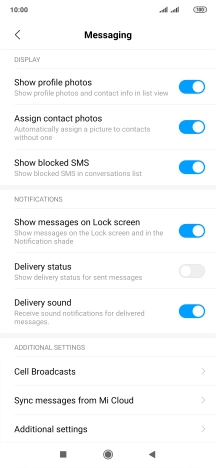 Press Additional settings.