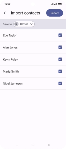 Press the fields next to the required contacts.