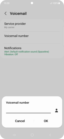 Key in +447836121121 and press OK.