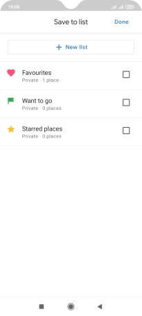 If you select New list, follow the instructions on the screen to create a new list.